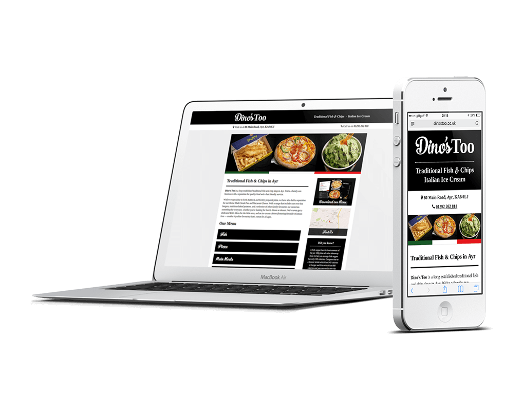 Dino's Too Fish and Chip Shop Responsive Website
